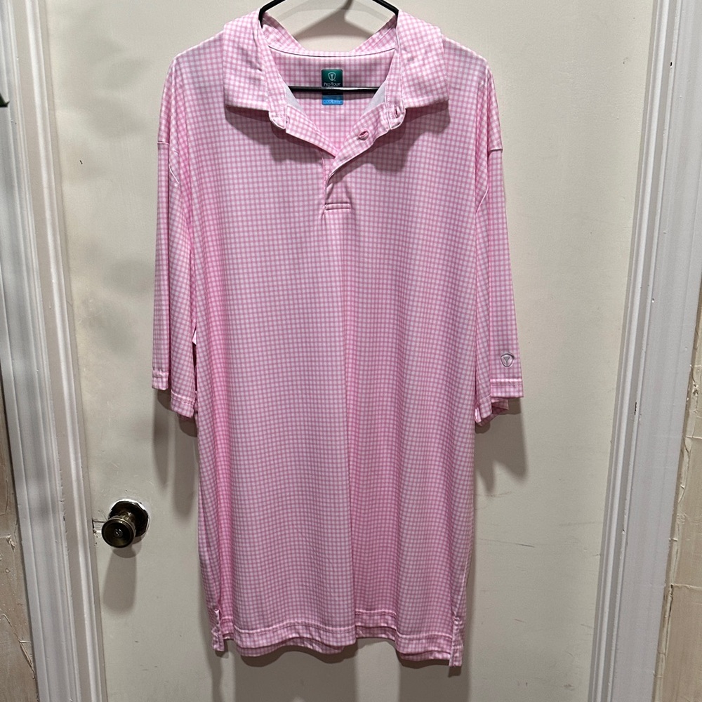 Classic Pink Gingham Polo Shirt
